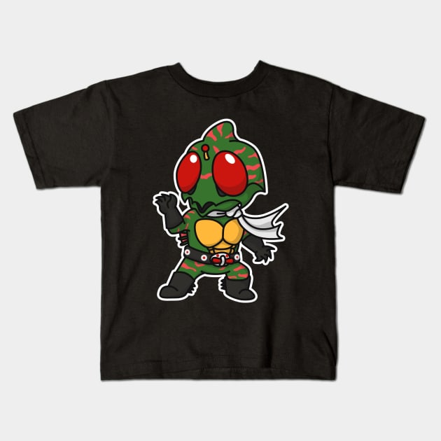 Kamen Rider Amazon Chibi Style Kawaii Kids T-Shirt by The Toku Verse